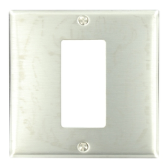 Leviton S746-N 2G SS 1Decora Metal WP S