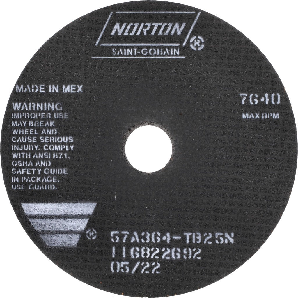 NORTON Norton 66253022705 Cut-off Wheel 8 in 36 Grit Aluminum Oxide