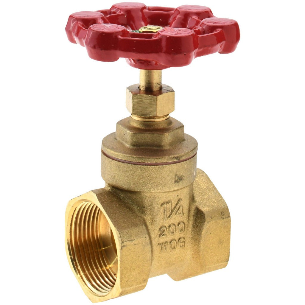 VALUE COLLECTION Value Collection 100-406NL Compact Brass Gate Valve 1-1/4 in