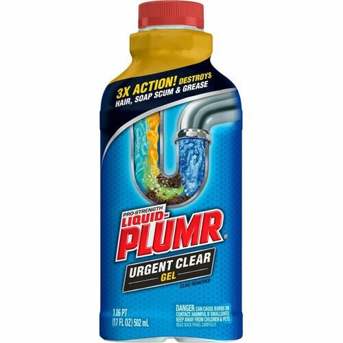 CLOROX CLO30548 Liquid-plumr Urgent Clear Gel Drain Cleaner 17 Oz