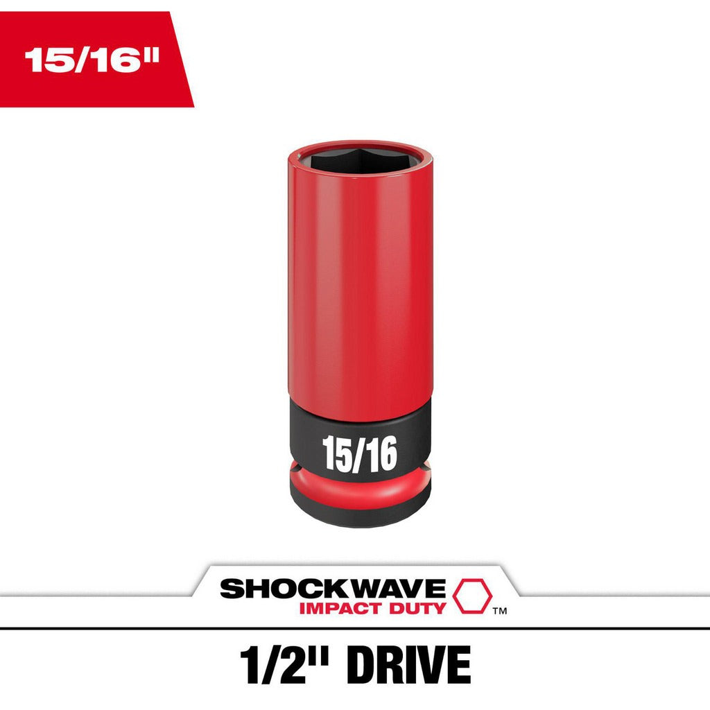 MILWAUKEE Milwaukee Tool 49-66-7813 Deep Wheel Socket 1/2 Dr 15/16