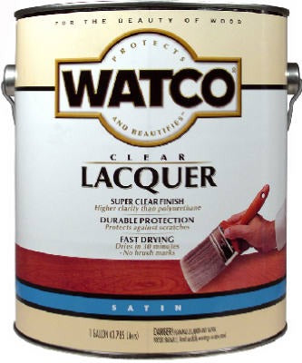 RUST-OLEUM Rust-oleum 63231 Satin Lacquer Clear Wood Finish 1 Gallon