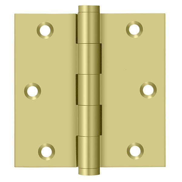 DELTANA Deltana DSB353 Square Door Hinge 3.5x3.5 Bright Brass