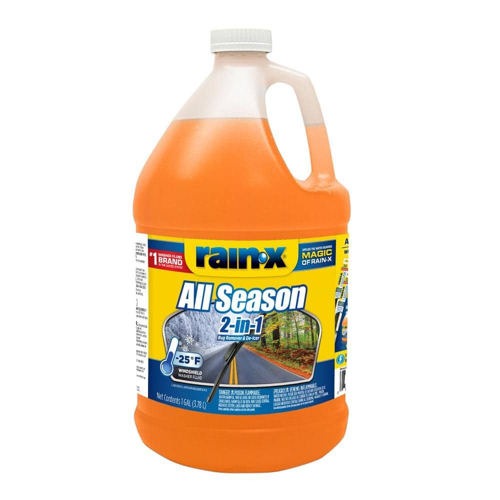 RAIN-X Rain-X 113645 De-icer & Bug Remover Windshield Washer Fluid (Pack of 6 1 Gallon)