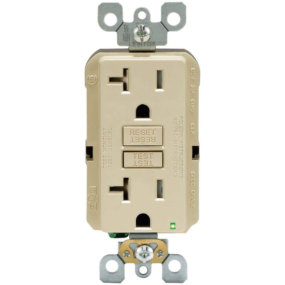 LEVITON Leviton GFTR2-0KI GFCI Outlet 20A (Duplex) R91-GFTR2-0KI