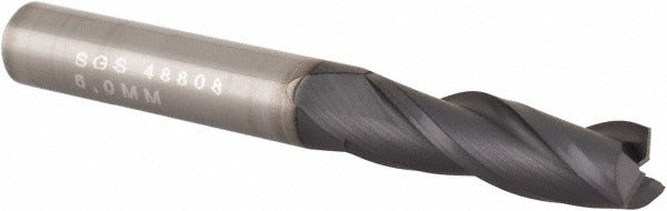 KYOCERA SGS PRECISION TOOLS Sgs 48808 Square End Mill 0.2362 in 3 Flute Solid Carbide