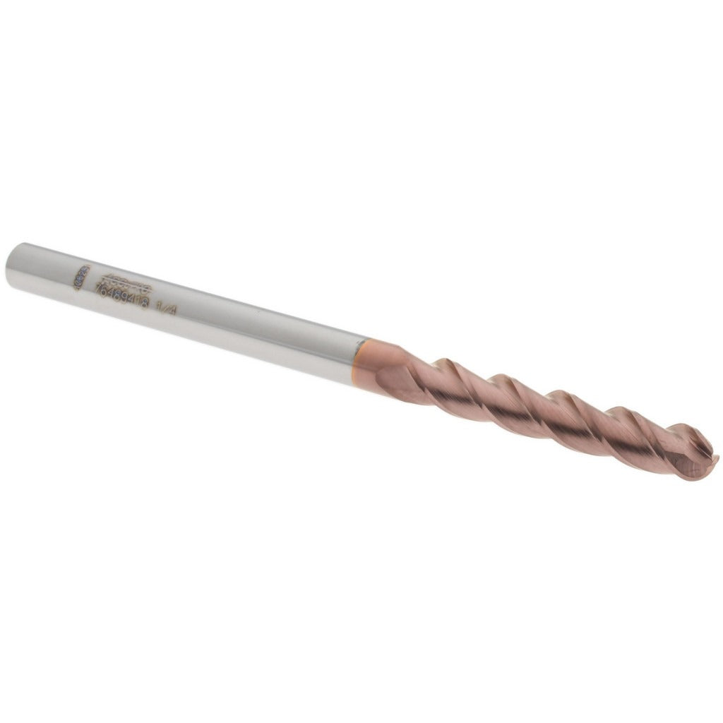 ACCUPRO Accupro 12184467 Ball End Mill 0.25in 3 Flute Carbide Ticn