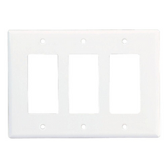 EATON 2063W-BOX Eaton Wiring Devices 2000 Mid-Sized Standard Decorator Wallplate 3 Gangs 4.87 in H x 6.75 in W