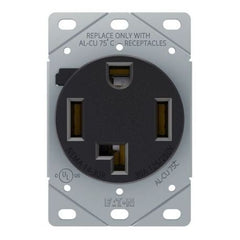 Eaton AH1257BK-F CWD AH1257BK-F RECP SGL FLUSH 30A 125/250V 3P4W STR BK