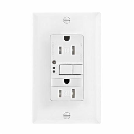 EATON TRSGFNL15W Eaton Wiring Devices Duplex Self-Test Tamper-Resistant GFCI Receptacle 125 VAC 15 A