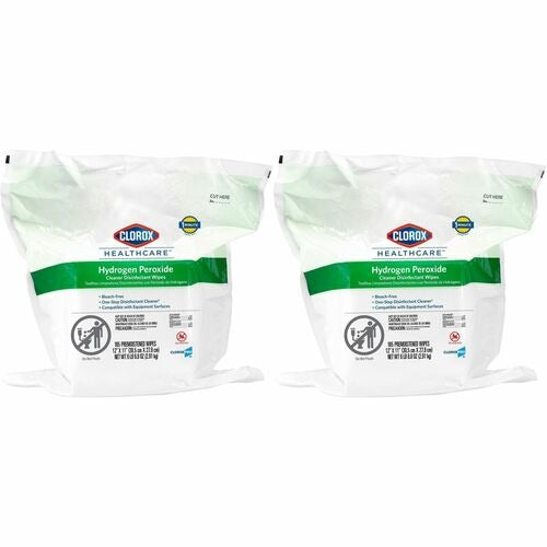 CLOROX Clorox CLO30827CT Disinfectant Wipes 185ct Refill 2-pack
