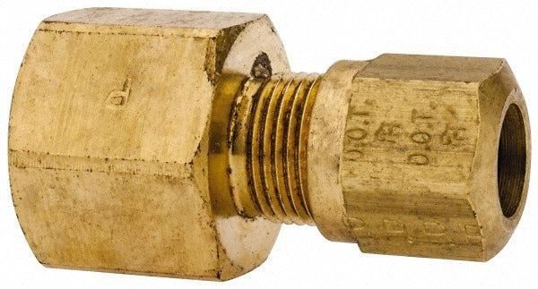 PARKER Parker 66NTA-6-6 Compression Tube Connector 3/8 in Brass
