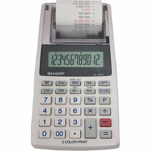 SHARP Sharp SHREL1611V Handheld Printing Calculator 12-digit