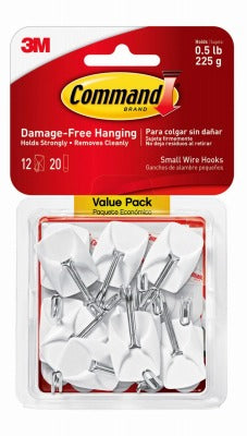 3M 3M Company 17067-12ES Small Wire Hook Value Pack 12 Hooks