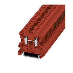 Eaton XBUT4RD 600 Volt 30 Amp 26 to 10 AWG Screw Terminal Red Polyamide Standard Feed-Through Terminal Block