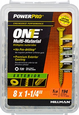 HILLMAN Hillman Fasteners 116825 Exterior Screw 8x1-1/4 in 194 Pack