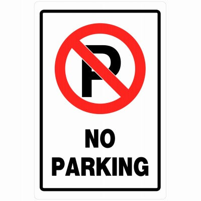 HILLMAN Hillman Fasteners 840014 No Parking Sign 18x12 in Aluminum 5 Pack