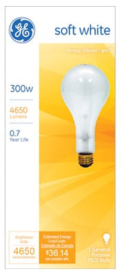 GE G E Lighting 73788 Clear PS25 300W Light Bulb 6200 Lumens