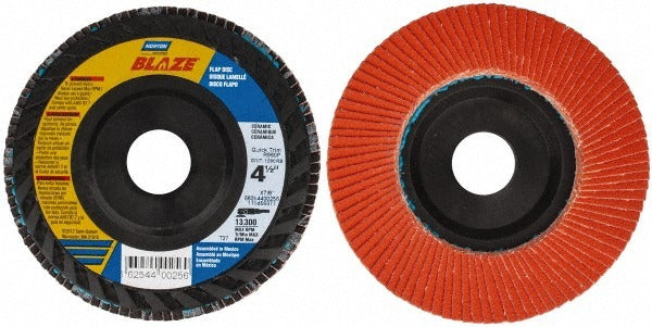 NORTON Norton 66254400256 Ceramic Flap Disc 120 Grit Type 27