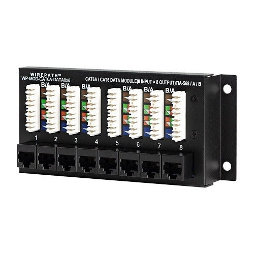 WIREPATH Wirepath WP-MOD-CAT6A-DATA8X8 CAT6A Data Patch Module