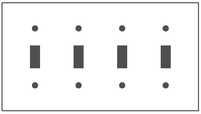 MULBERRY METAL PRODUCTS Mulberry Metal Products 94074 Wallplate 4-Gang (8.187 x 4.50 in)