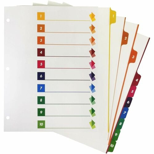 BUSINESS SOURCE Business Source BSN21910 Index Dividers 10-tab Box of 24