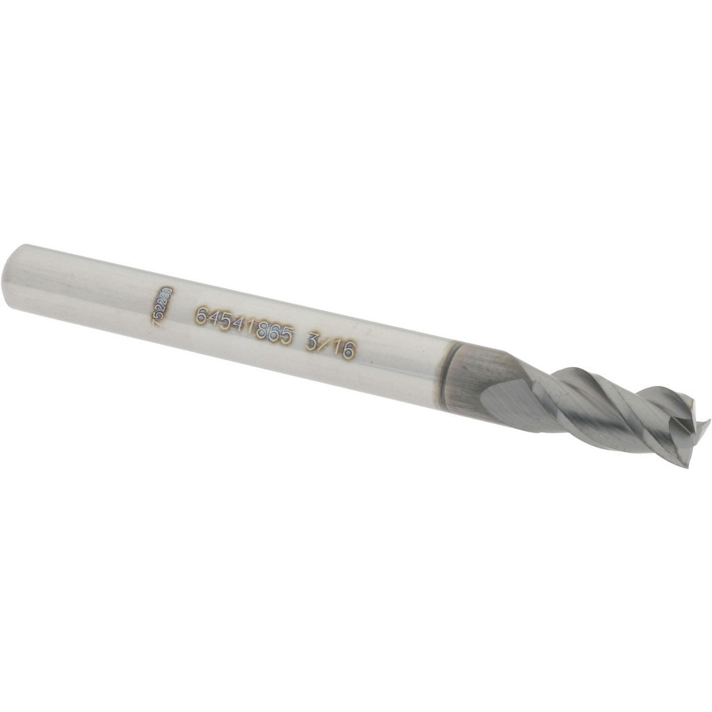 ACCUPRO Accupro 12178909 Square End Mill 3/16 in 3 Flute Carbide