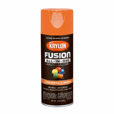 KRYLON Krylon K02718007 Gloss Spray Paint Primer 12 Oz Popsicle Orange