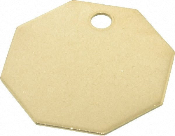 C H HANSON C.h. Hanson 42532 Brass Blank Metal Tag Octagonal 25 Pieces