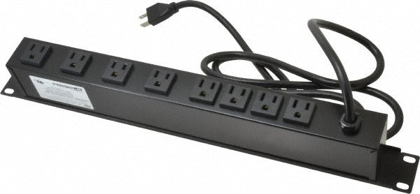 WIREMOLD Wiremold R8BZ Power Outlet Strip 8 Outlets Rack Mount