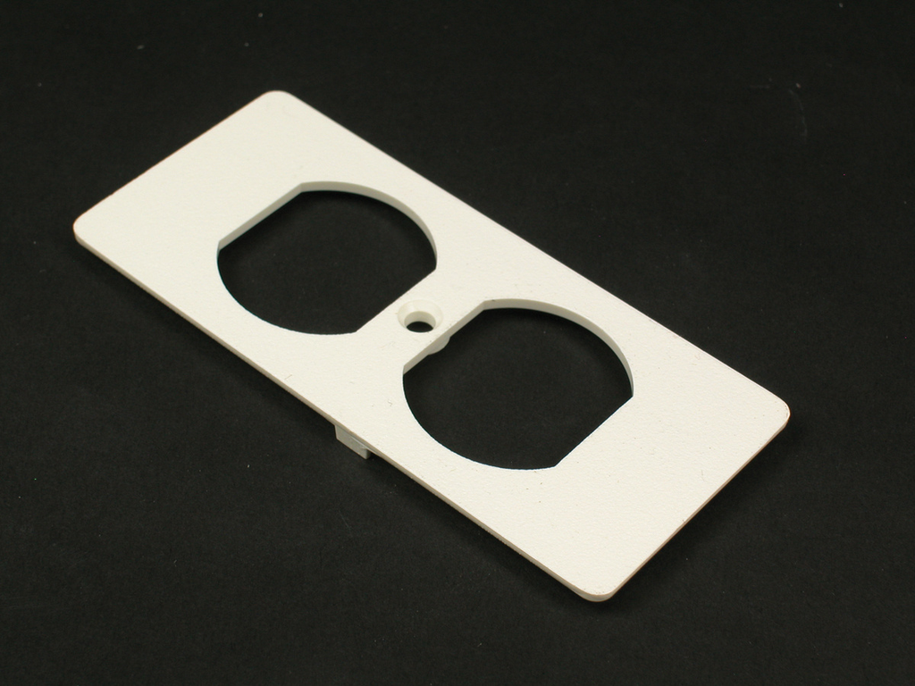 Wiremold 5507D-WH Non-Metallic Duplex White Faceplate