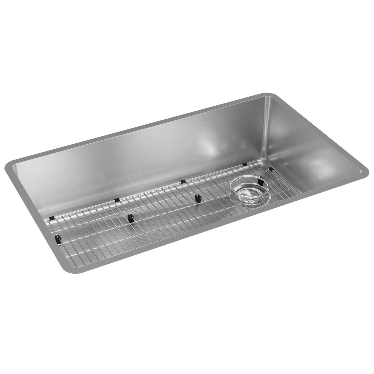 Elkay ECTRU30179RTC Crosstown 18 Gauge Stainless Steel 31-1/2 x 18-1/2 x 9 Single Bowl Undermount Sink Kit