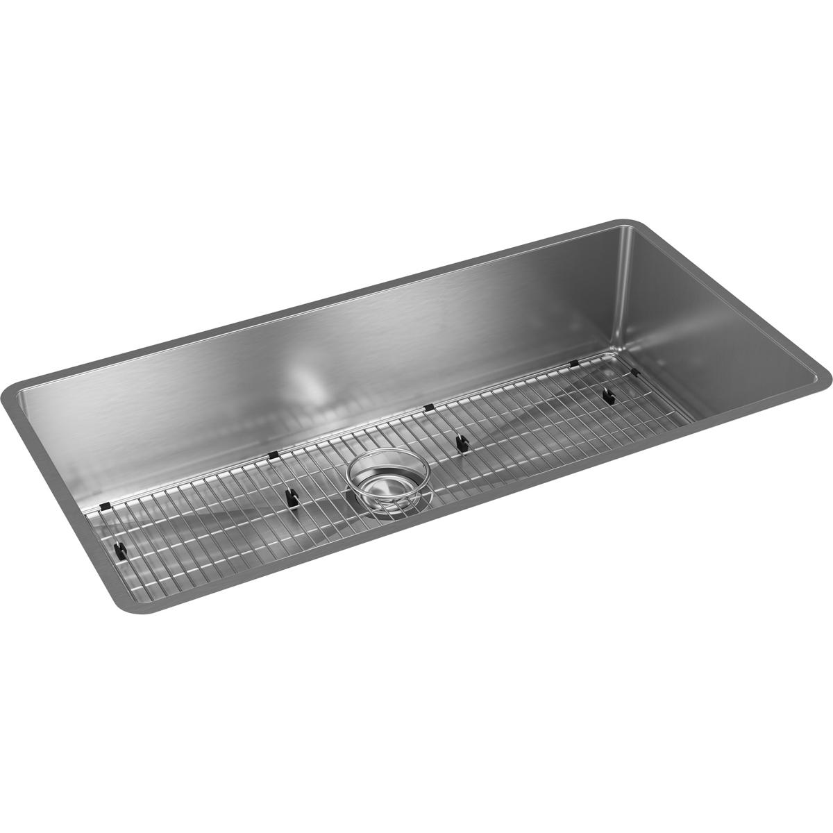 Elkay ECTRU35179TC Crosstown 36-1/2 x 18-1/2 in. No Hole Stainless Steel Single Bowl Undermount Sink Kit