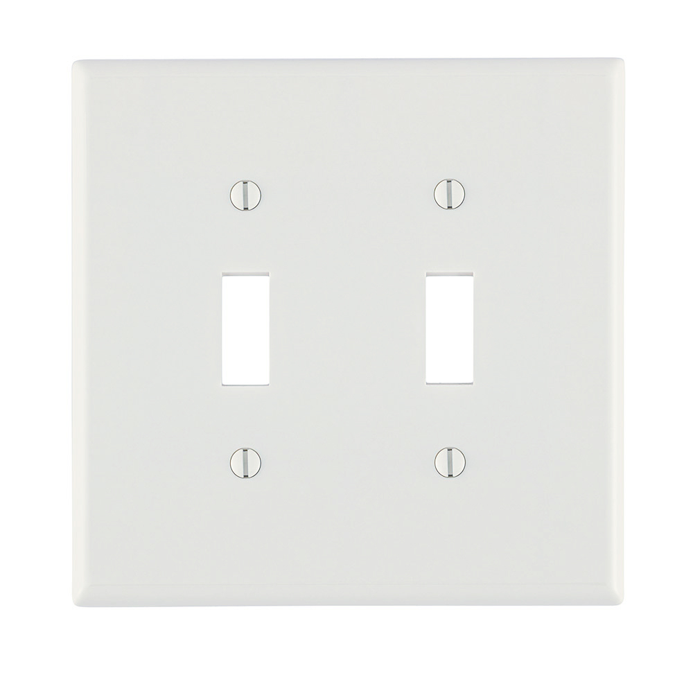 Leviton 80509-W Wallplate 2 Gang Thermoset Midway Size Replacement MPN