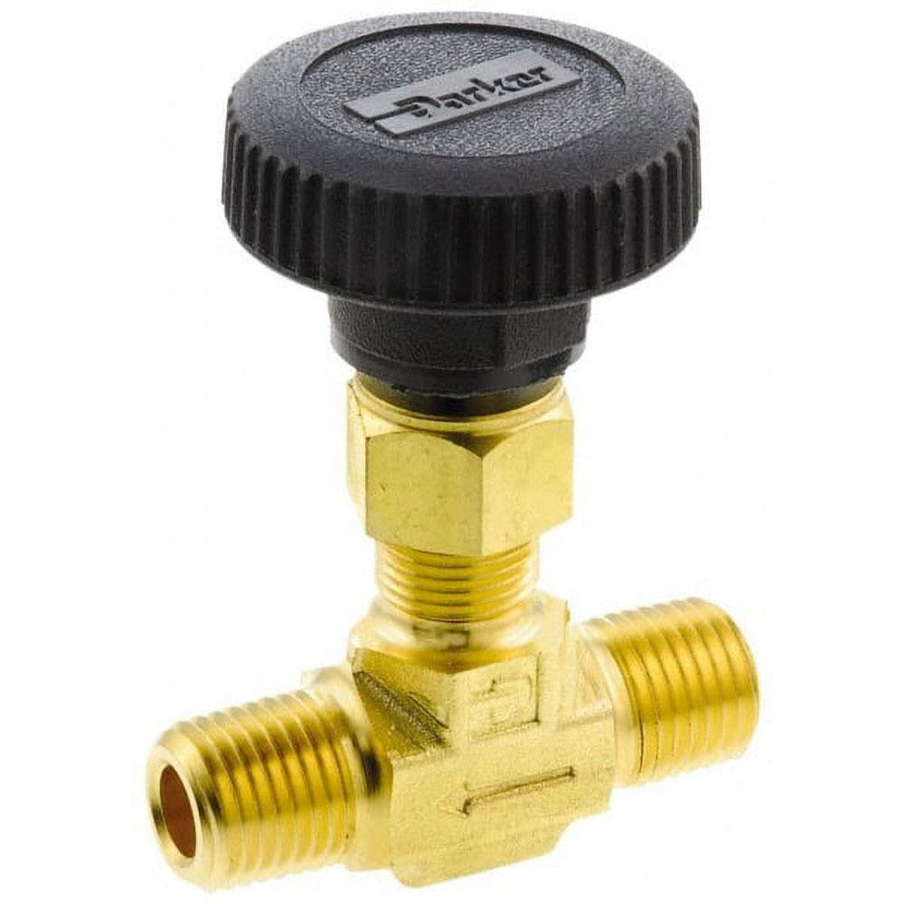 PARKER Parker 6M-V6LN-B Needle Valve 3/8 Inch Mnpt Brass