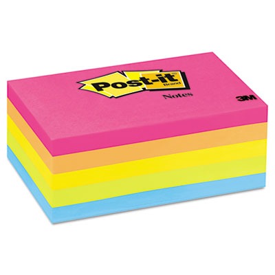 3M 3M MMM6555PK Post-it Notes Original Notepads 3 x 5 (5 Pads/Pack)