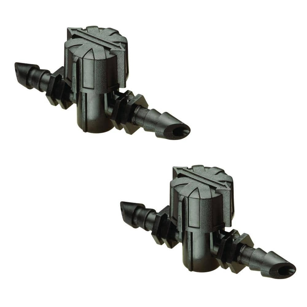 RAIN BIRD Rain Bird BVAL25-2S Drip Irrigation Universal 1/4-Inch Barbed Valve (2-Pack)