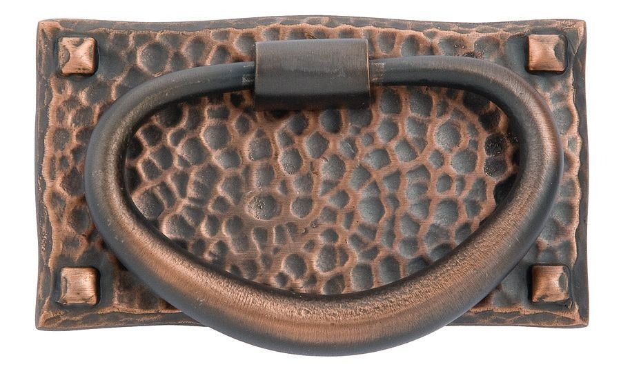 EMTEK Emtek 86041US10B Hammered Oval Cabinet Pull Oil Rubbed Bronze