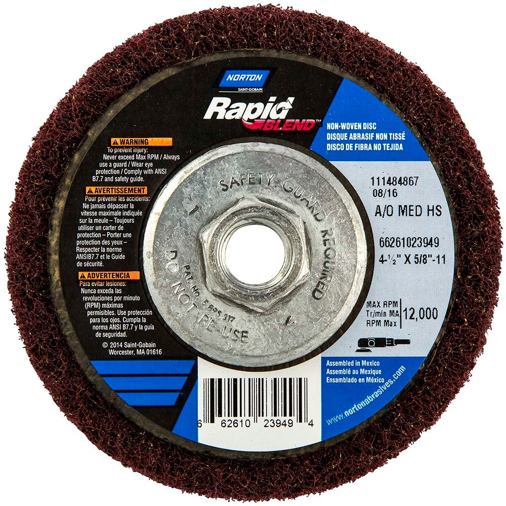 NORTON Norton 66261023949 Deburring Disc 4.5 in Aluminum Oxide