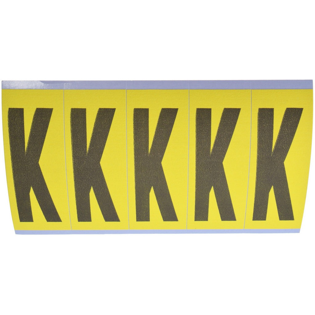STRANCO Stranco SB7-K Letter K Label 1.75x5 in Vinyl