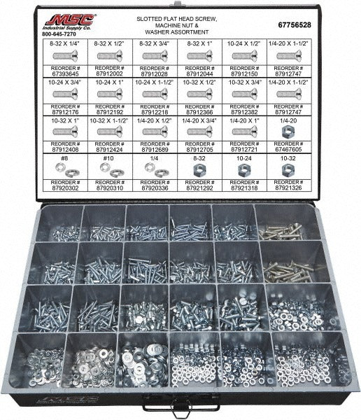 VALUE COLLECTION Value Collection 67756528 Machine Screw Assortment 1800 Pc