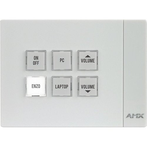 AMX Amx by Harman FG5793-06L-W Massio 6-button Keypad