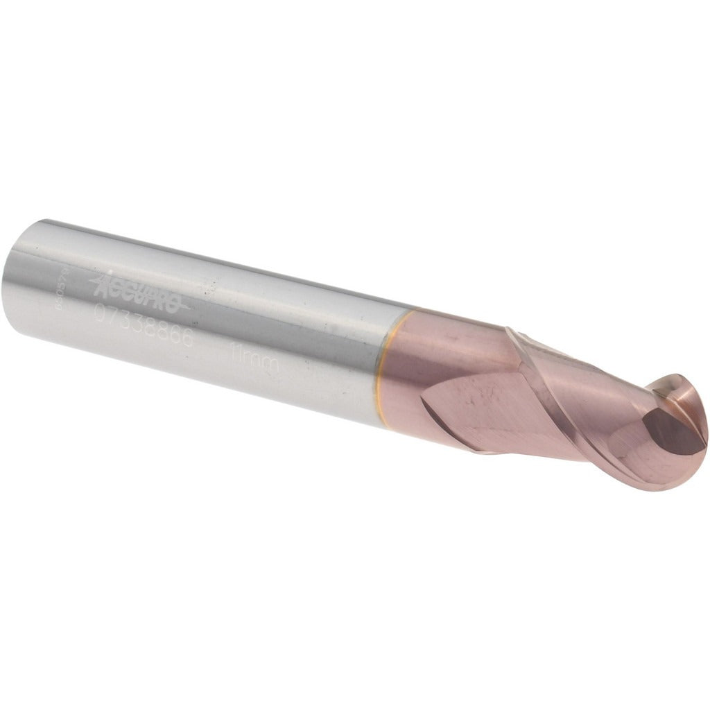 ACCUPRO Accupro 12184178 Ball End Mill 11mm 2 Flute Solid Carbide Ticn