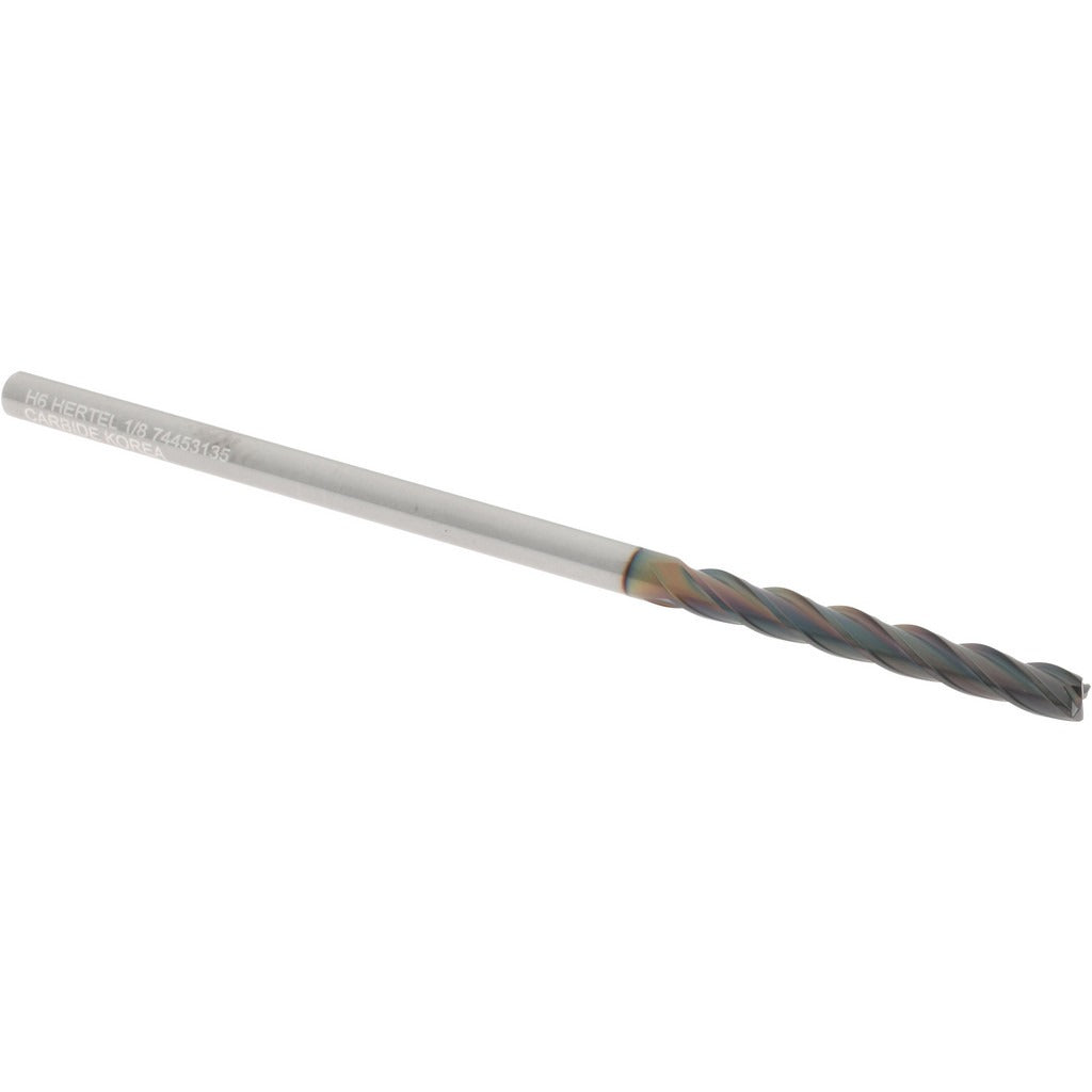 HERTEL Hertel 750451 Square End Mill 0.125 in 4 Flute Solid Carbide
