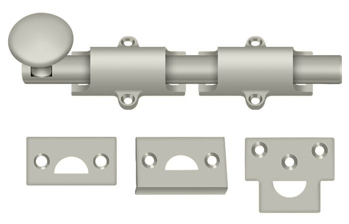 DELTANA Deltana 6SB15 Surface Bolt 6 Inches Satin Nickel