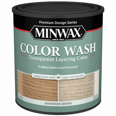 MINWAX Minwax 401140000 Color Wash Stain Quart Barnwood Brown