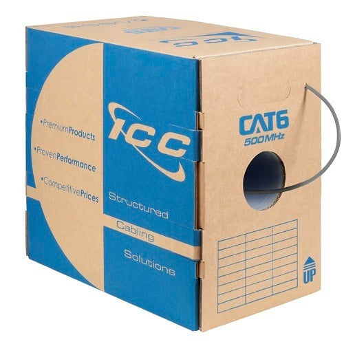 ICC Icc ICCABR6VGY CAT6 Utp Solid Riser Cable 500 Ft