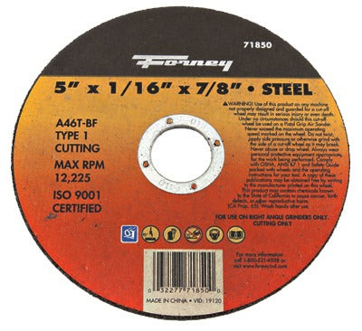 FORNEY Forney Industries Inc 71850 Type 1 Metal Cutting Wheel