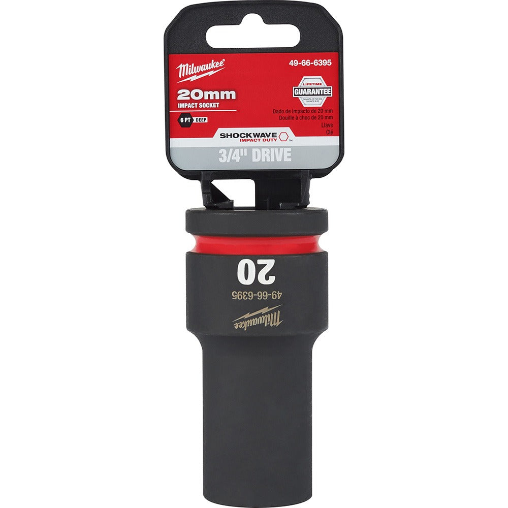 MILWAUKEE Milwaukee Tool 49-66-6395 Impact Socket 3/4 Drive 20mm