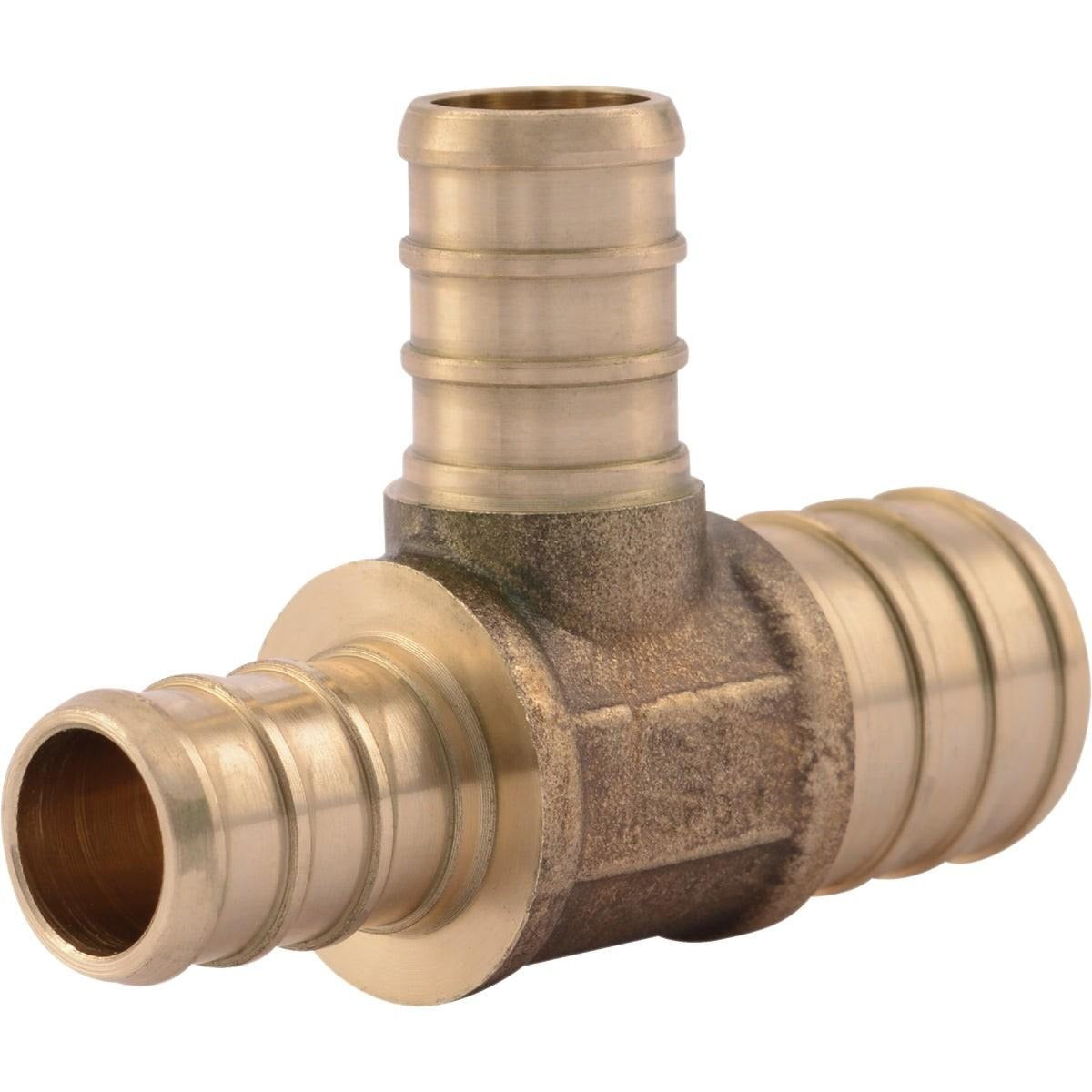 RWC Sharkbite UC454LFA10 Reducing Brass Pex Barb Tee 10-pack
